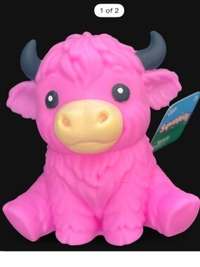 🩷Bubblegum Pink Squishy Highland Cow 🩷🩷🩷🩷